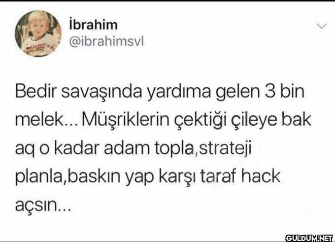 Bedir savaşında yardıma...