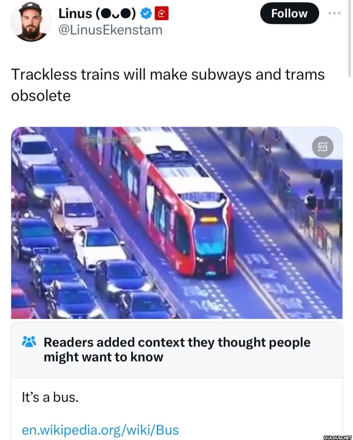 Follow Trackless trains...