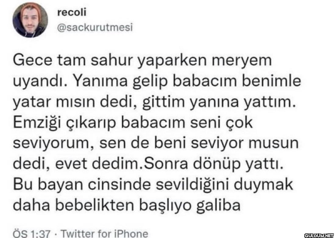 Gece tam sahur yaparken...