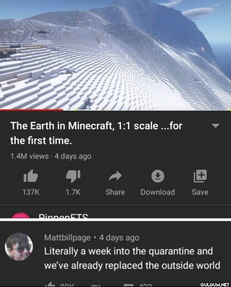 The Earth in Minecraft, 1...