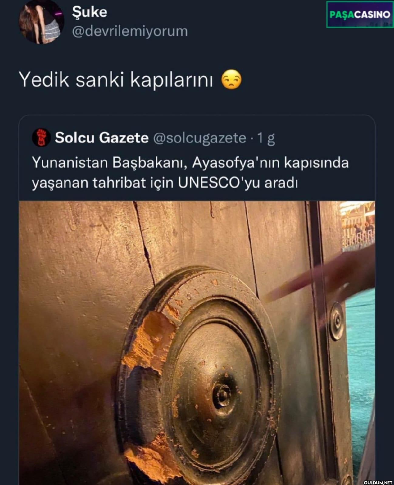 Yedik sanki kapılarını...