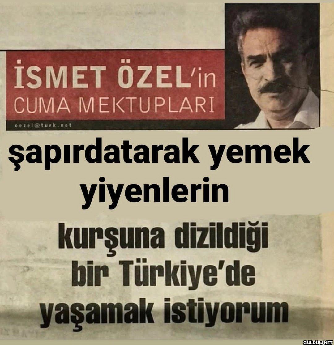 İSMET ÖZEL'in CUMA...