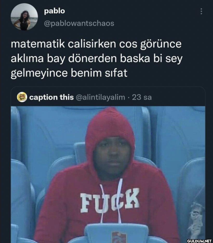 matematik calisirken cos...
