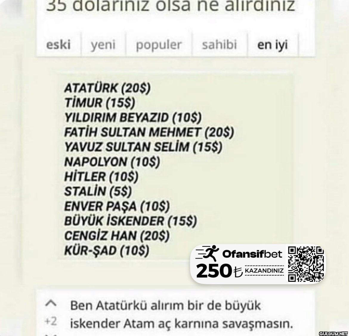35 dolarınız olsa ne...