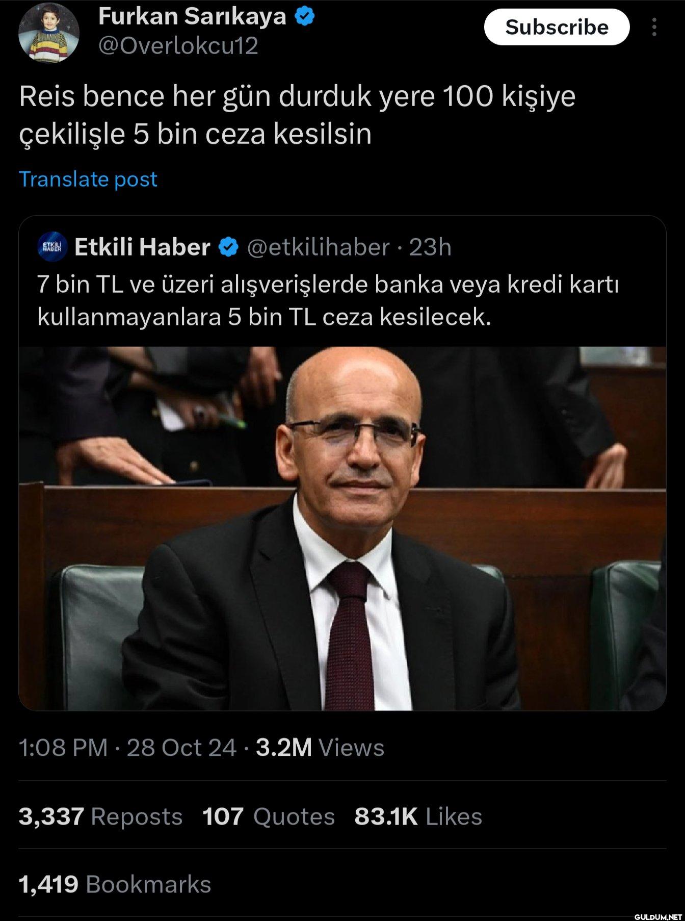 Subscribe Reis bence her...