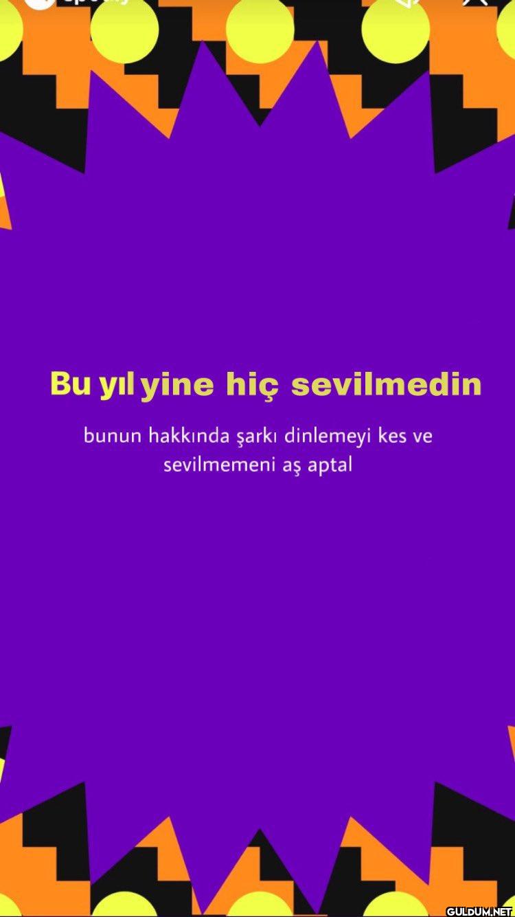 Bu yıl yine hiç sevilmedin...