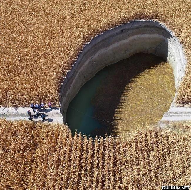 13. A sinkhole in Turkey