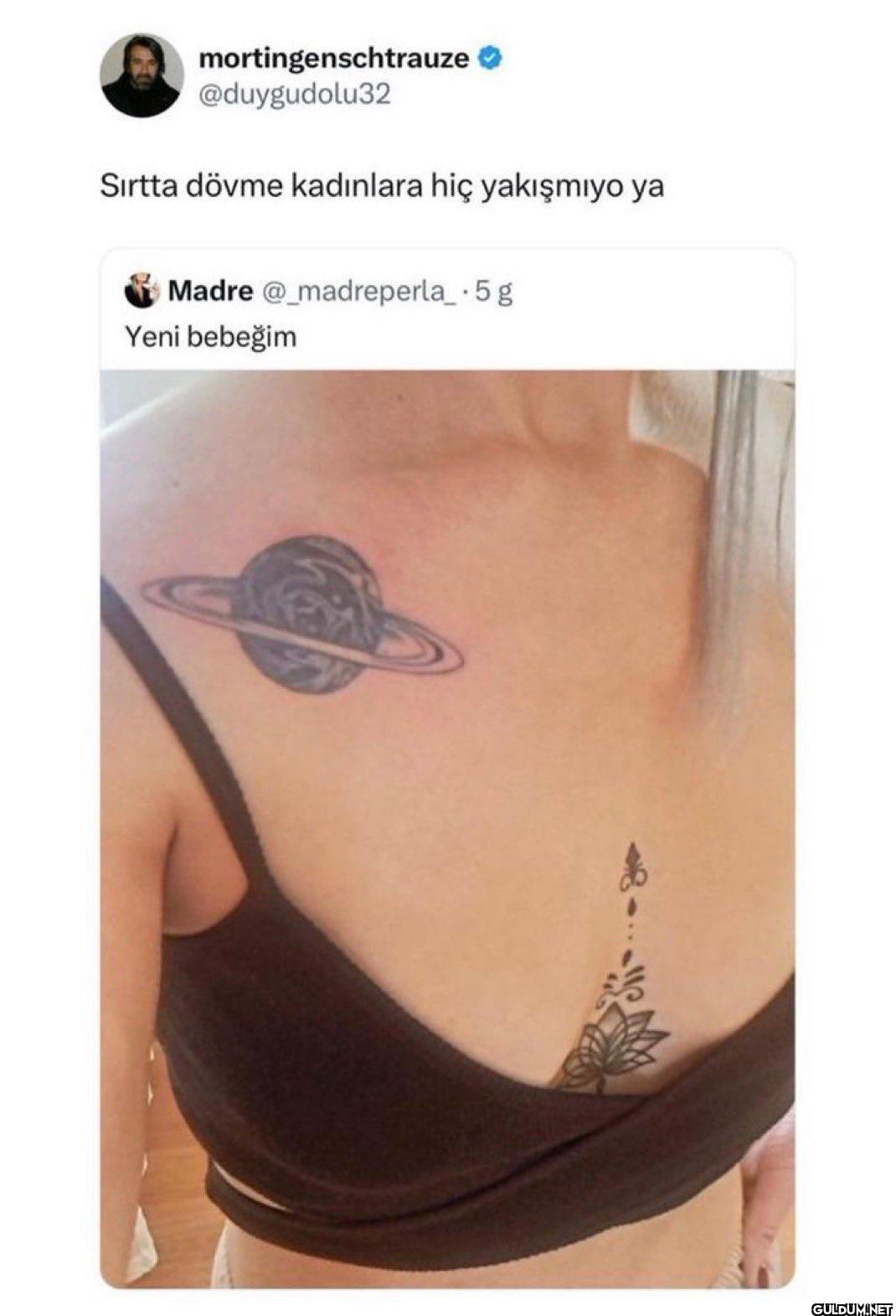 Sırtta dövme kadınlara hiç...
