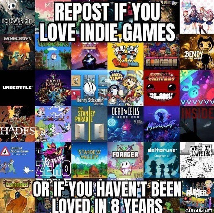 IF YOU LOVE INDIE GAMES...
