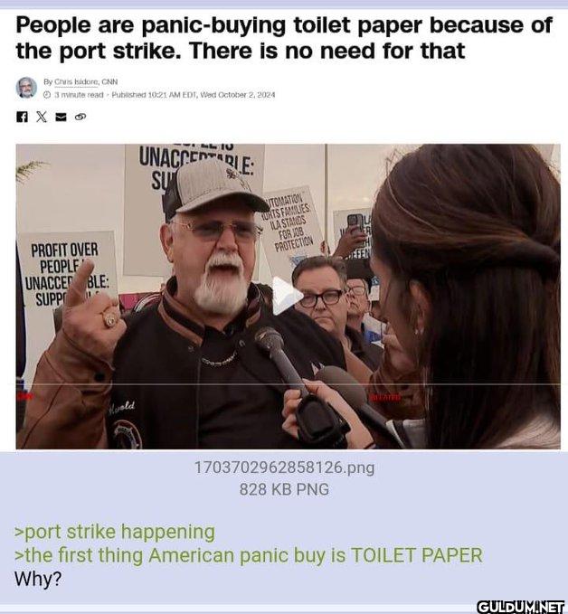 Toilet paper comes first. ...