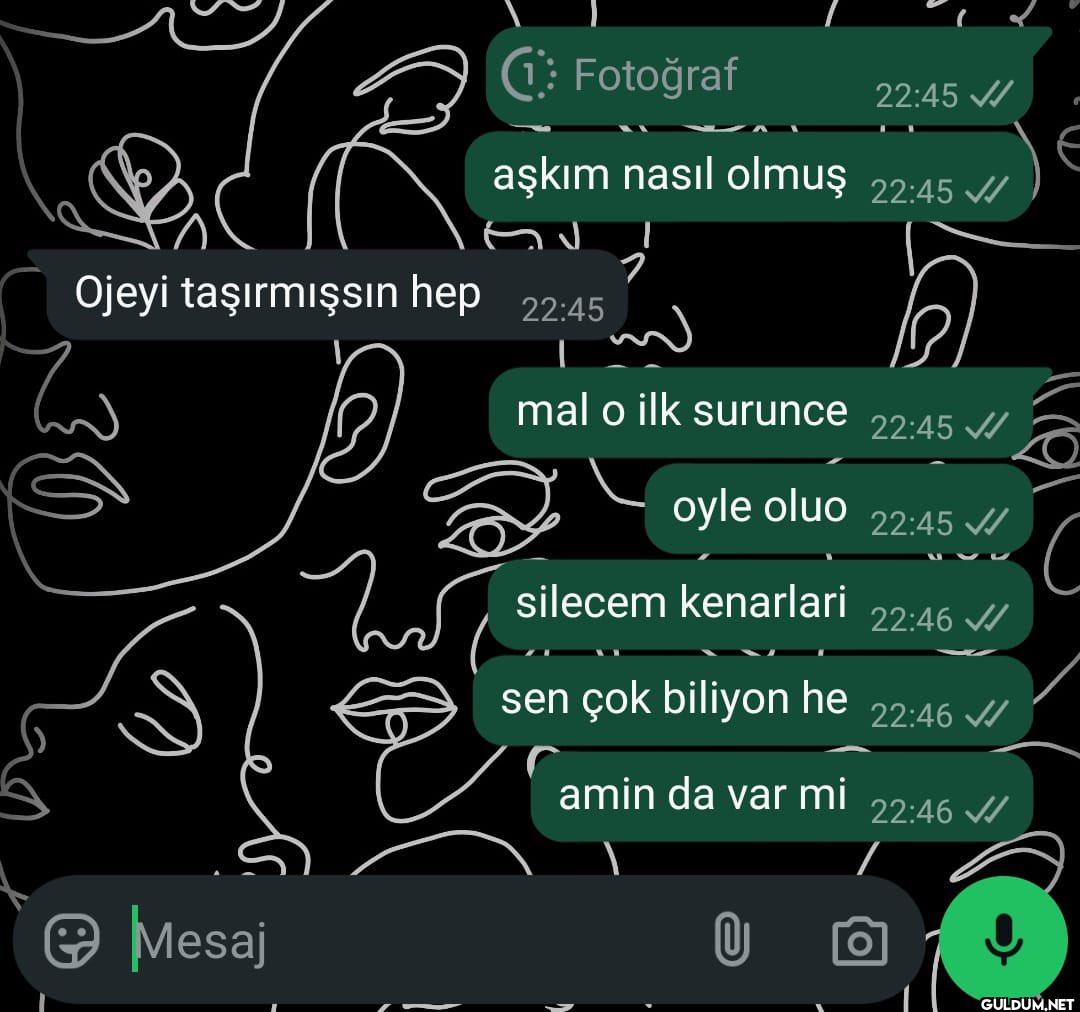 En ufak eleştiride ben   ...