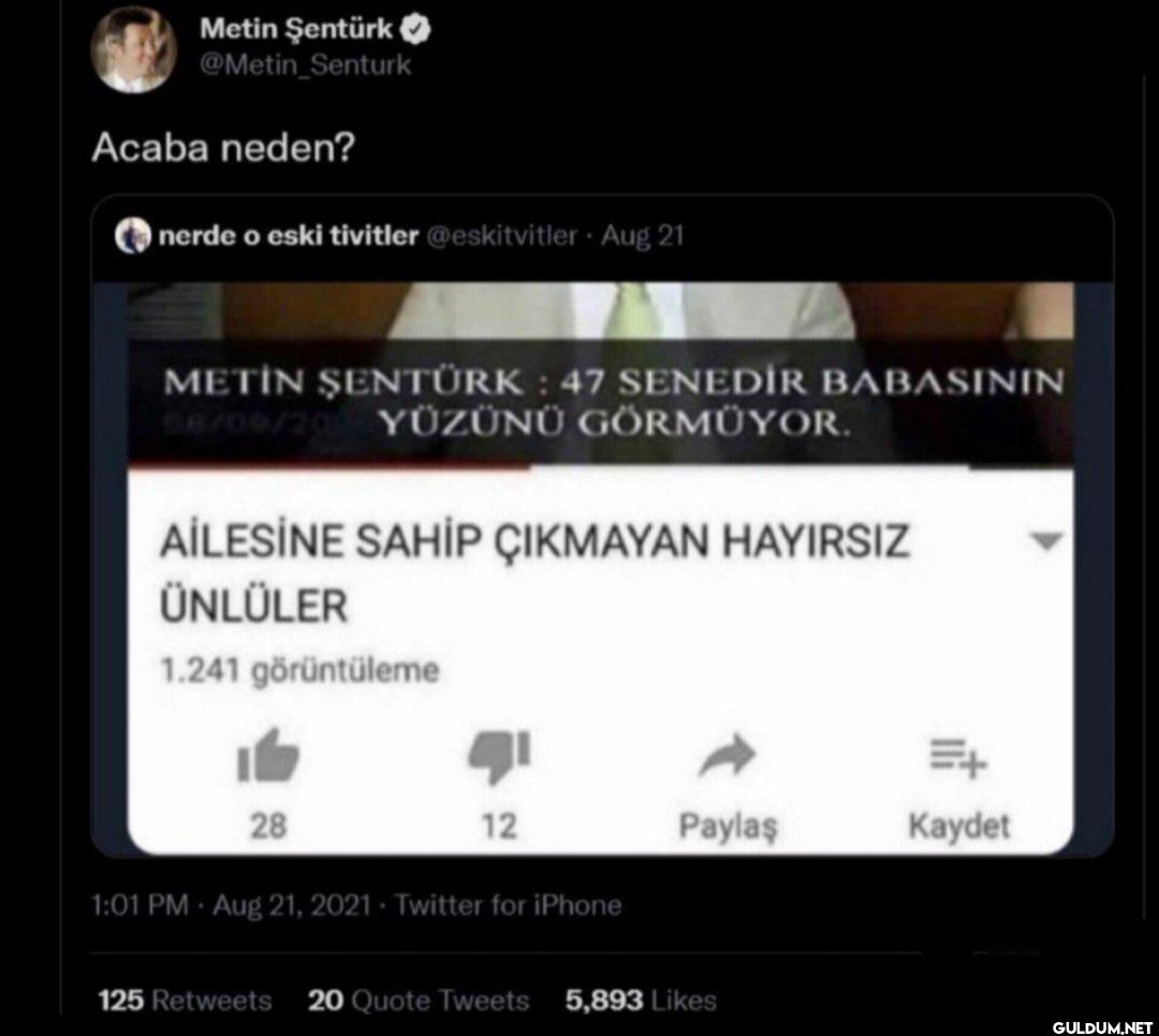 Acaba neden? nerde o eski...