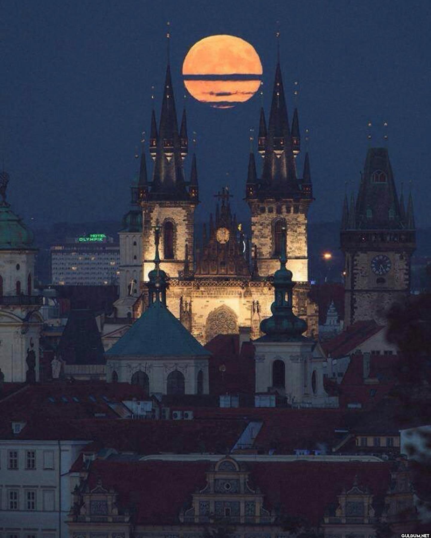 12. Full moon above Prague...