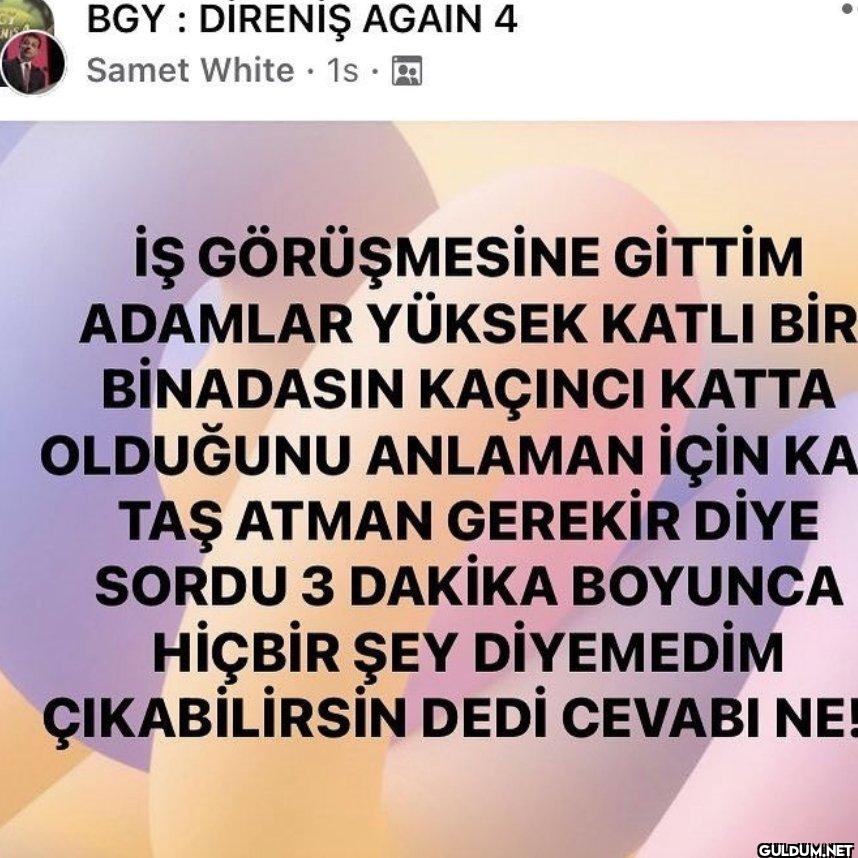Bilen çıkmadı hala    BGY:...