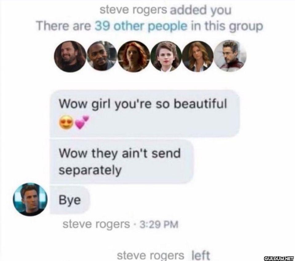 steve rogers added you...