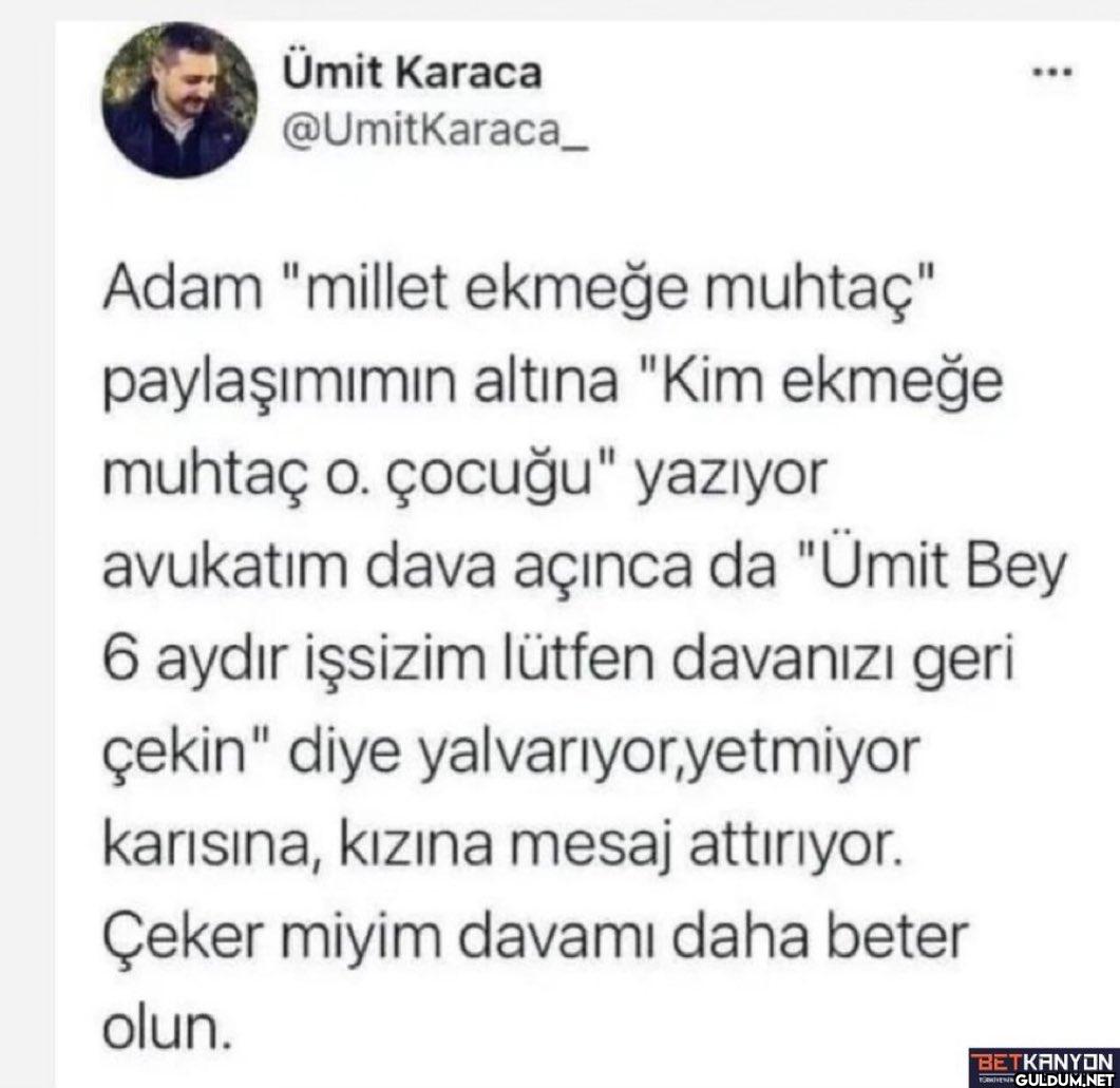 Adam "millet ekmeğe...