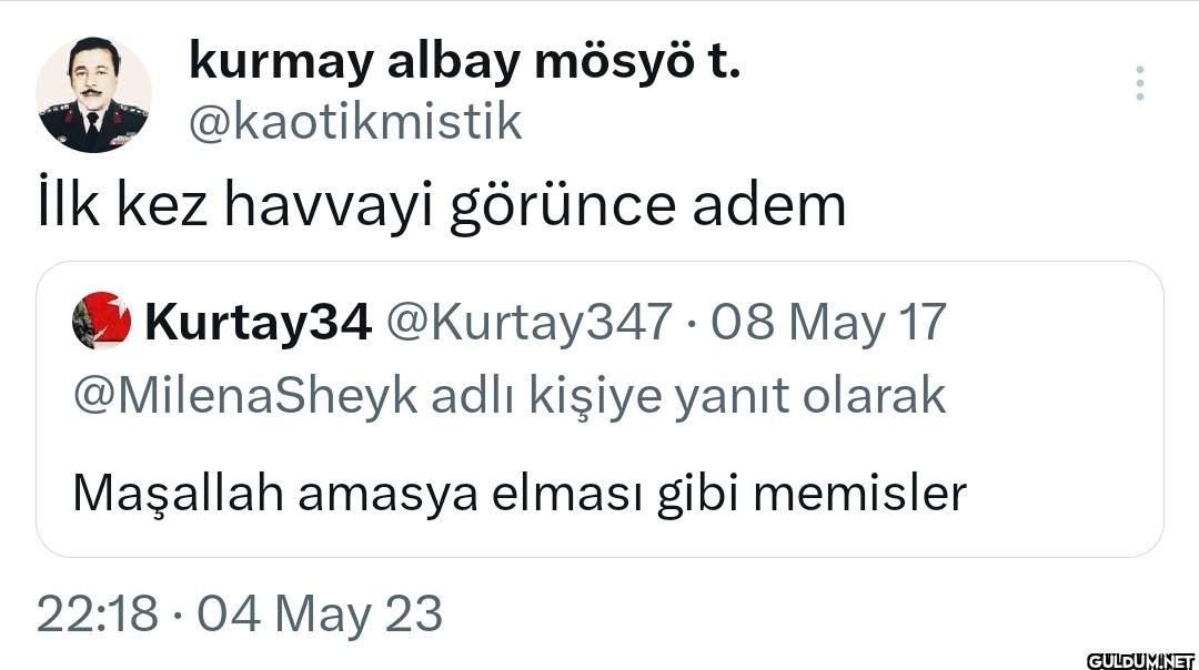 İlk kez havvayi görünce...