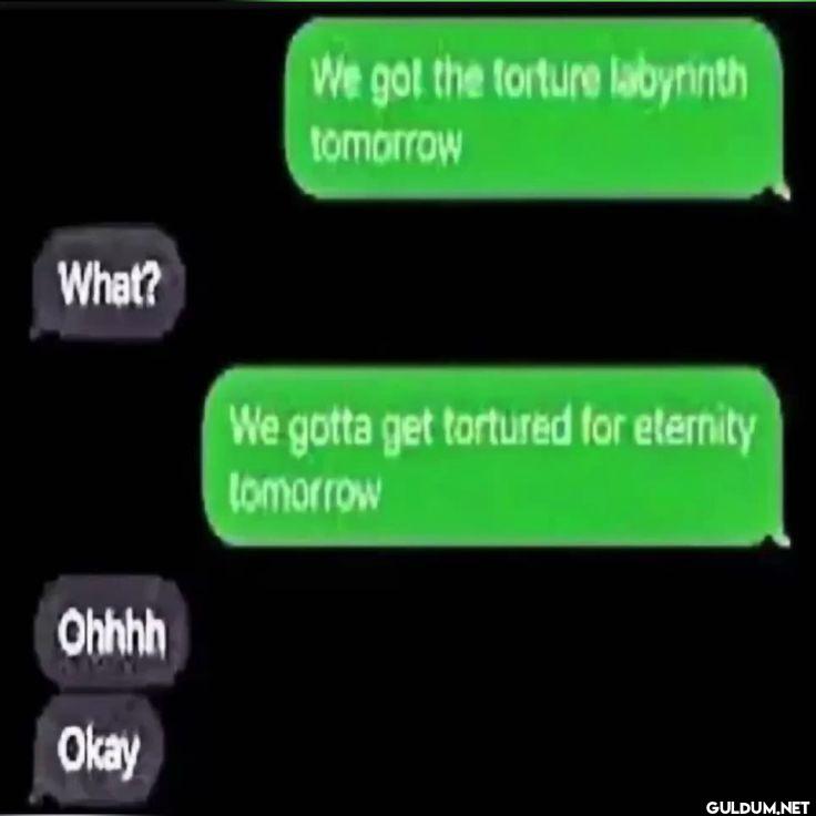 We got the torture...