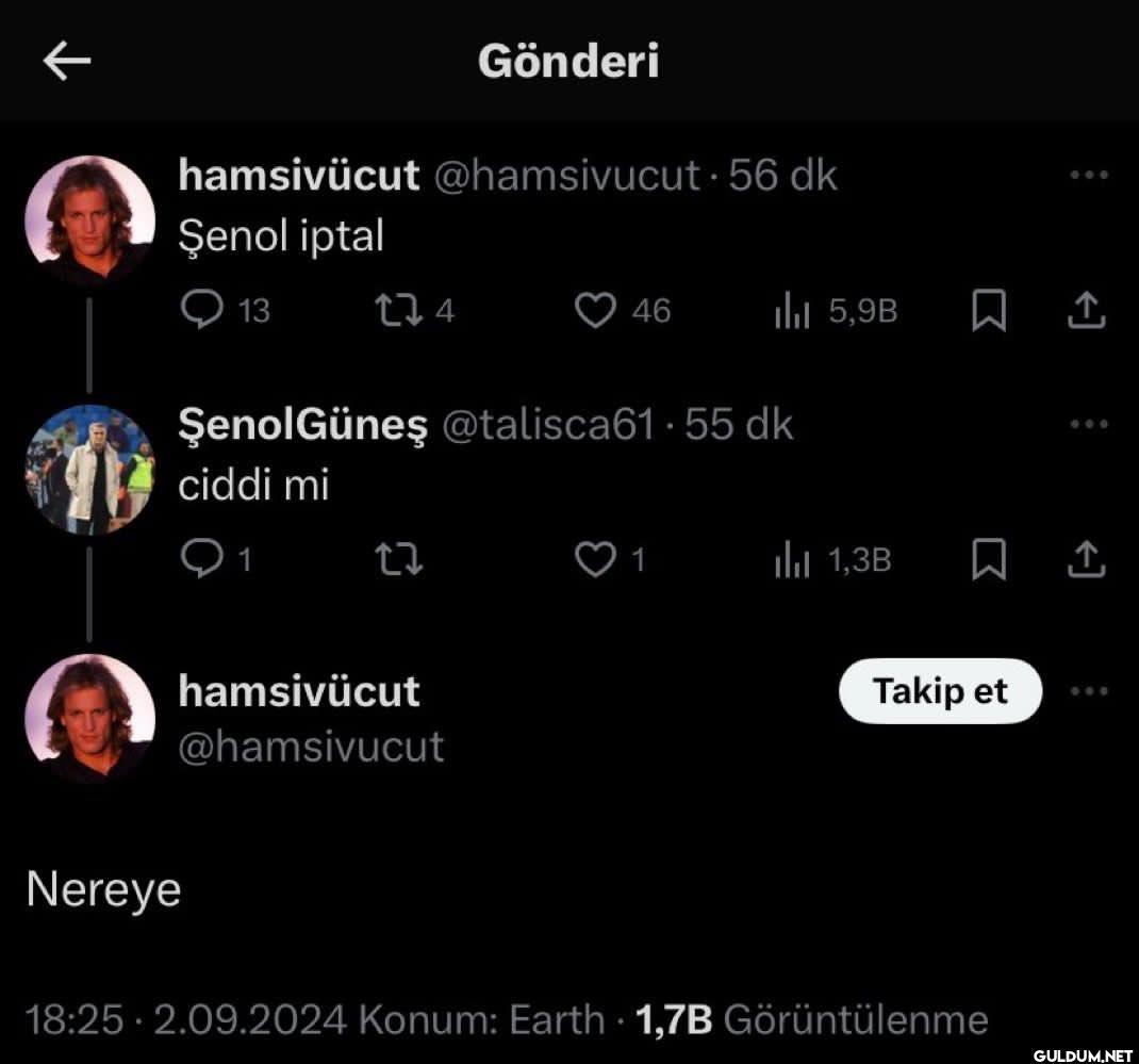 56 dk Nereye Şenol iptal...