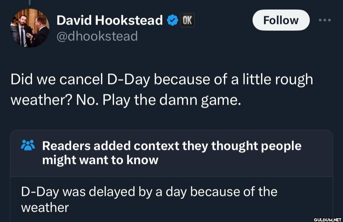 Follow Did we cancel D-Day...