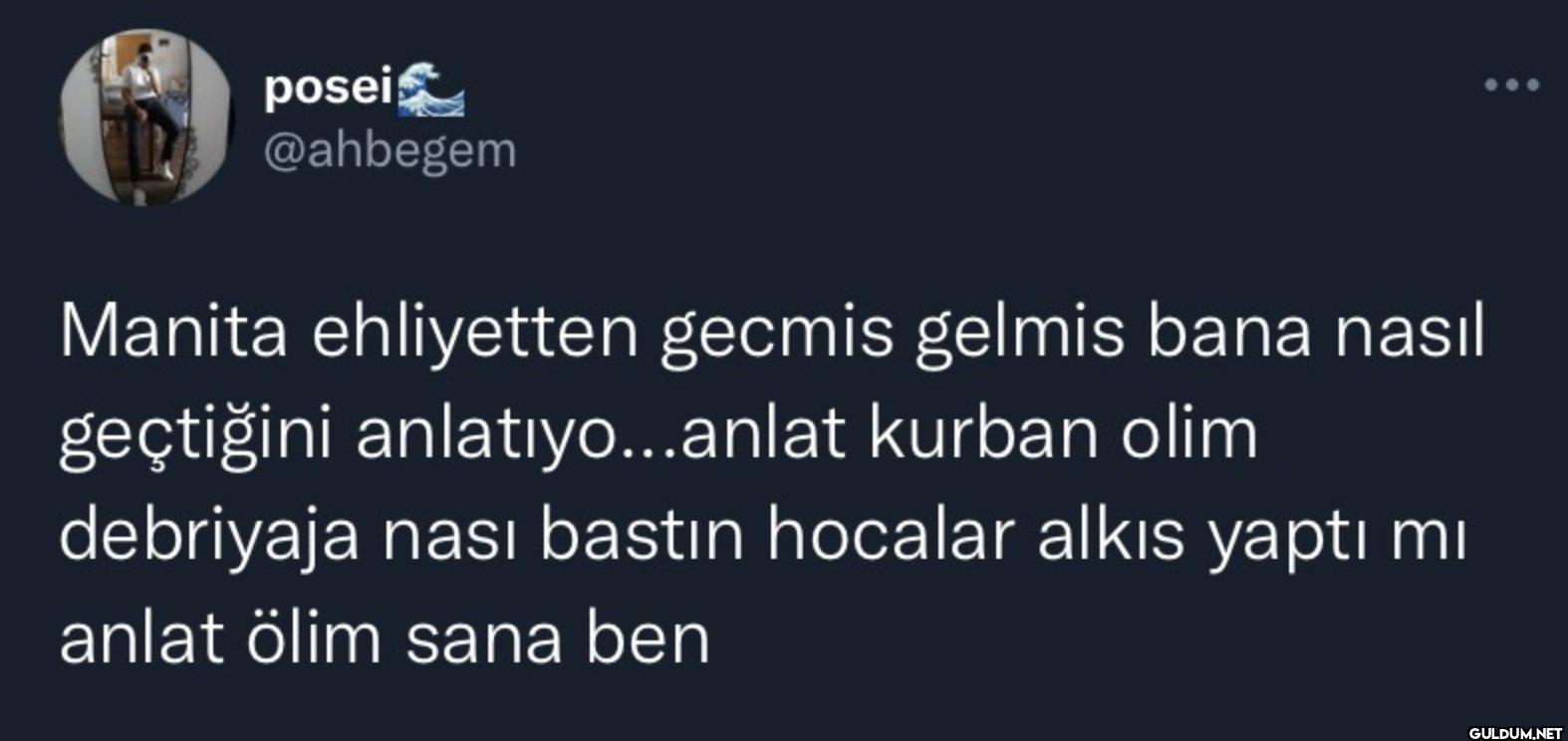 Manita ehliyetten gecmis...