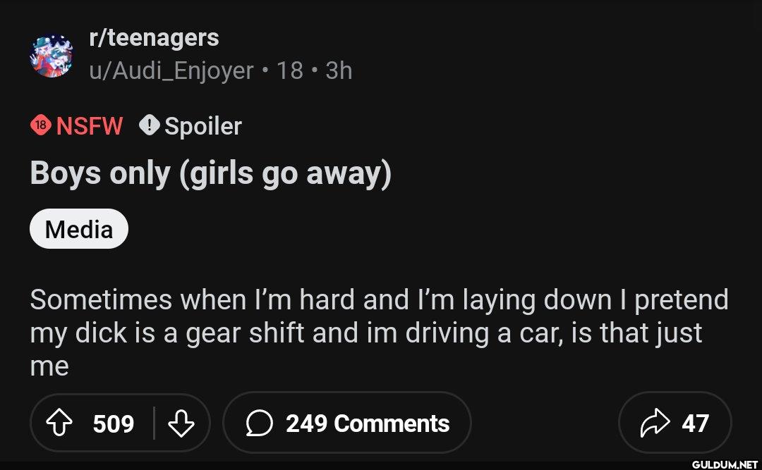 r/teenagers u/Audi_Enjoyer...