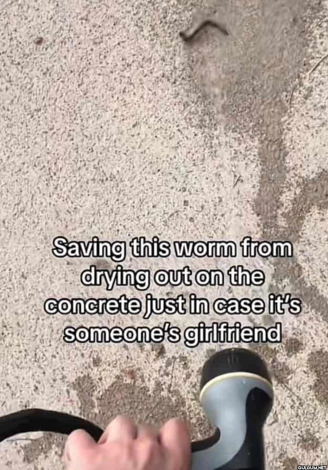 Saving this worm from...