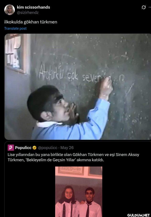 ilkokulda gökhan türkmen...
