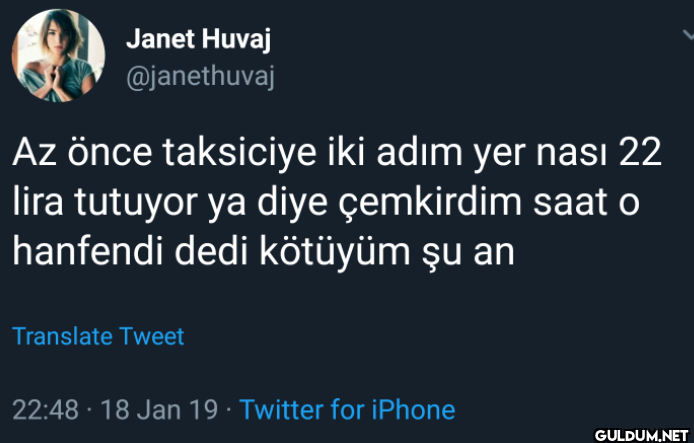 Az önce taksiciye iki adım...
