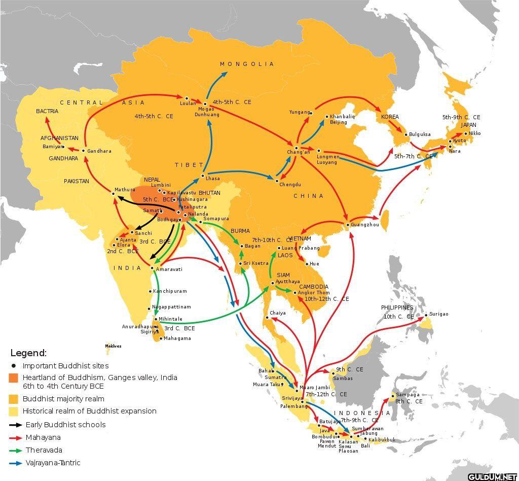 Spread of Buddhism from...