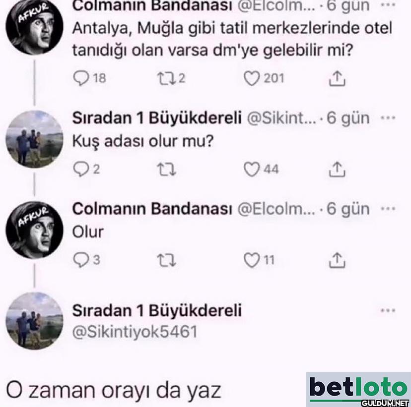 gun Antalya, Muğla gibi...