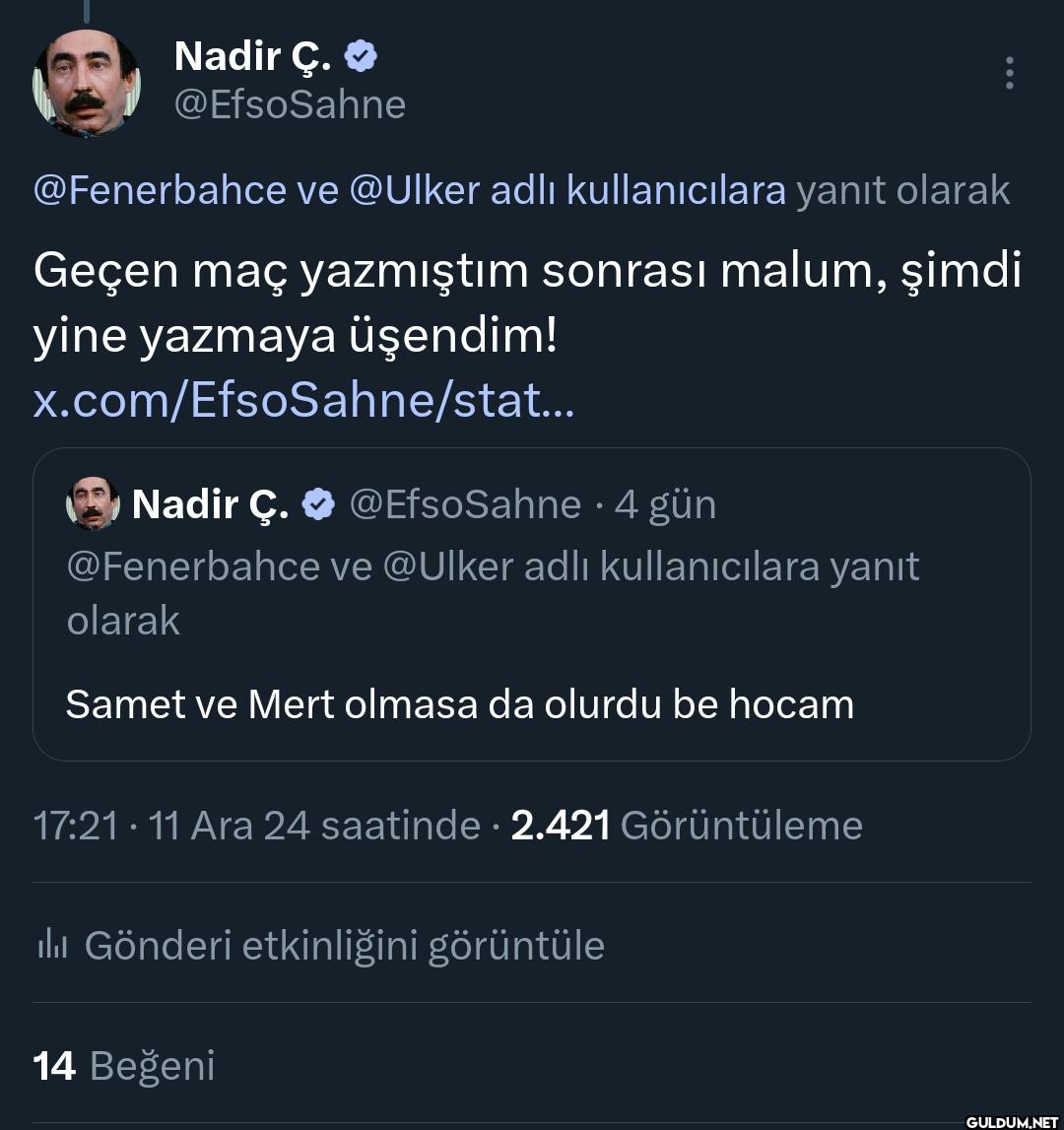 Samet yine şaşırtmamaya...
