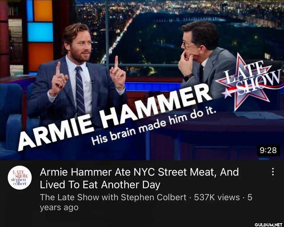 LATE SHOW ARMIE HAMMER LAW...