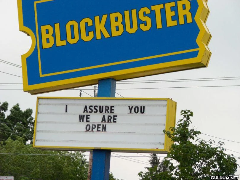 BLOCKBUSTER I ASSURE WE...