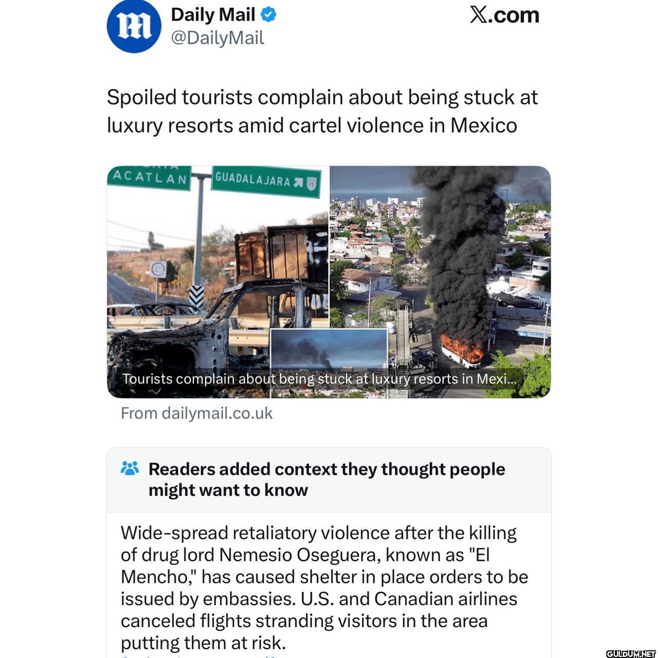 X.com Spoiled tourists...