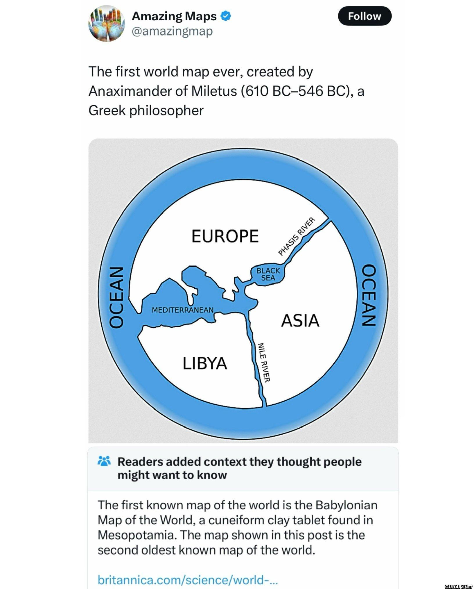 Follow The first world map...