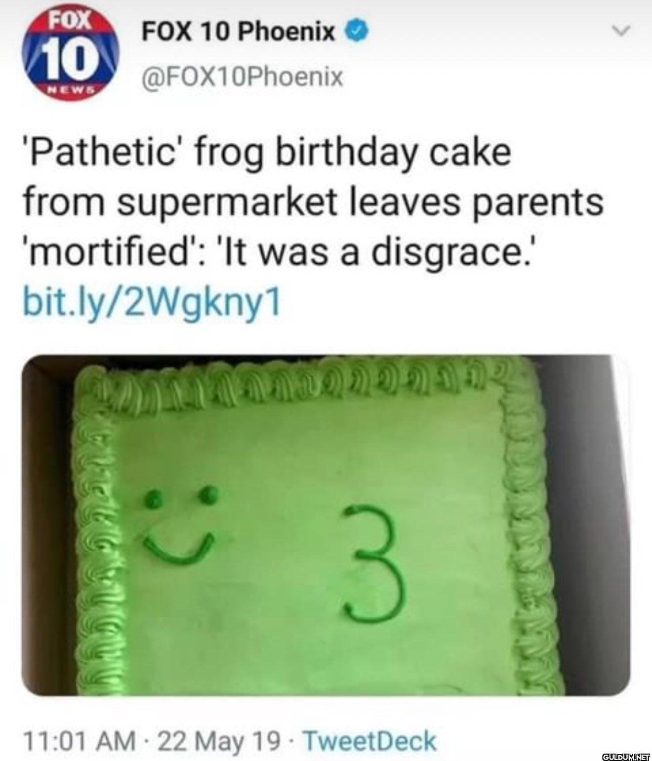 'Pathetic' frog birthday...