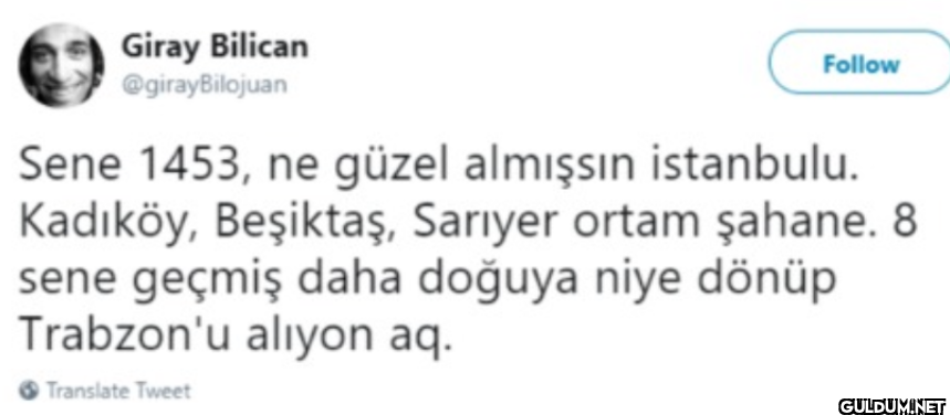 Follow Sene 1453, ne güzel...
