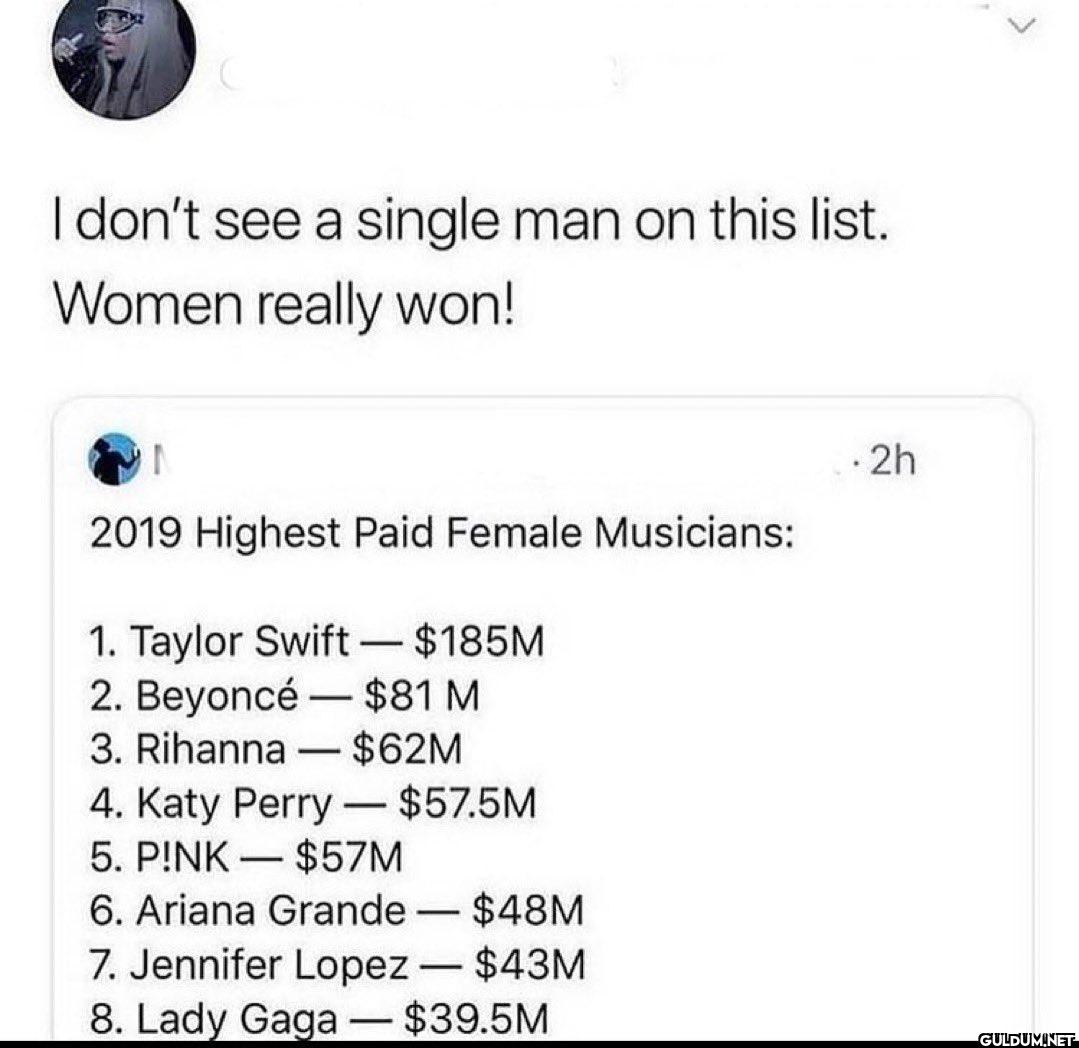 I don't see a single man...