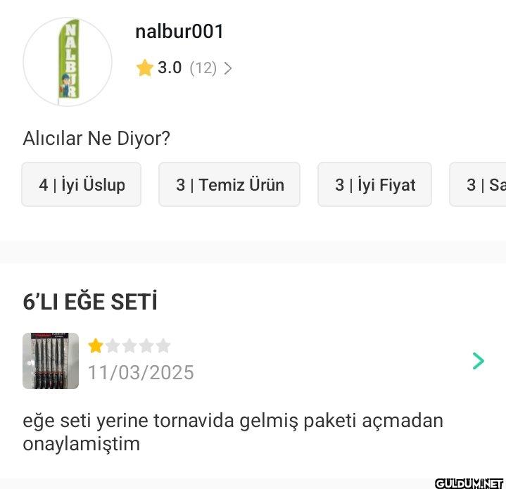 eğe seti yerine tornavida...
