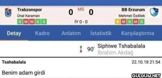 erzurumspor'da tshabalala...