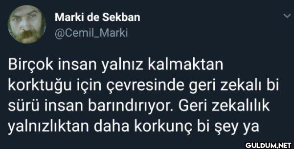 Birçok insan yalnız...