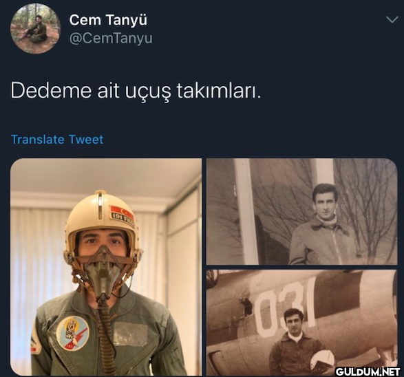 Dedeme ait uçuş takımları....