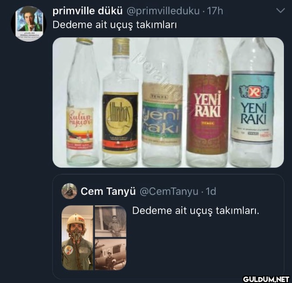 Dedeme ait uçuş takımları....