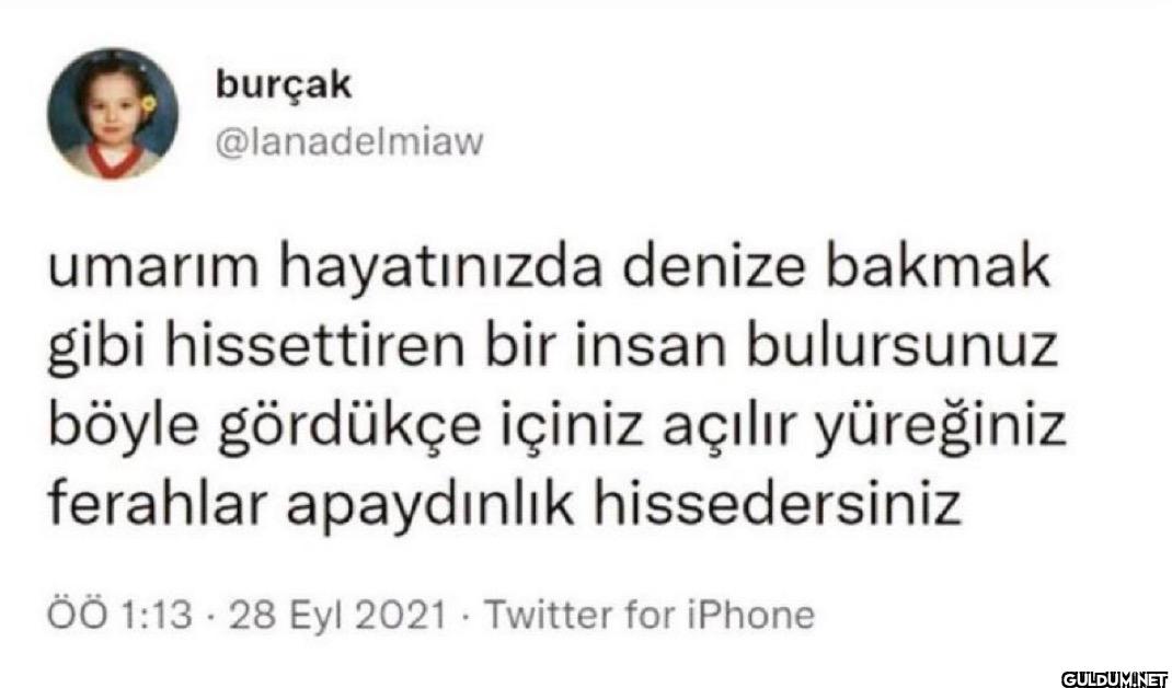 umarım hayatınızda denize...