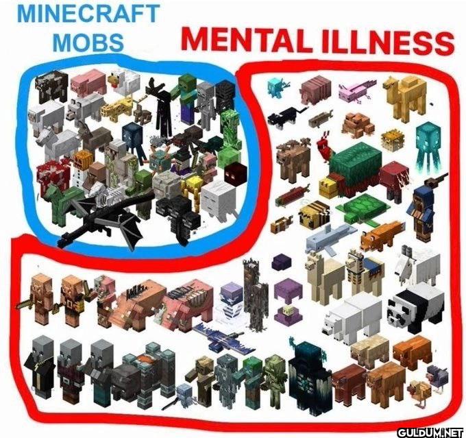 MINECRAFT MOBS MENTAL ILLNESS