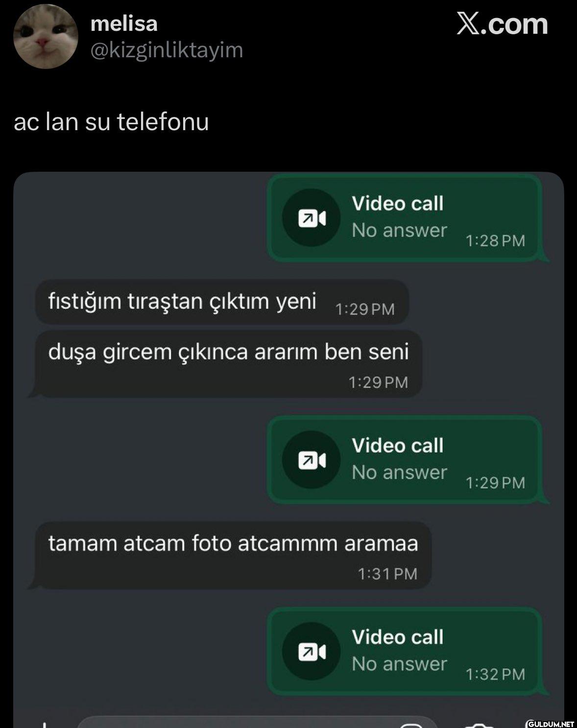 ac lan su telefonu X.com...