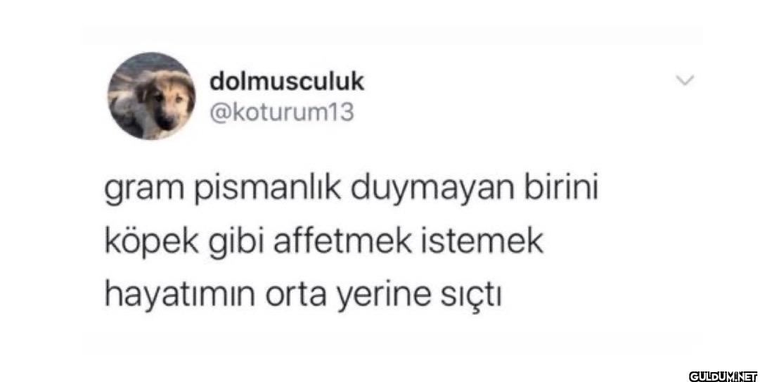 gram pismanlık duymayan...
