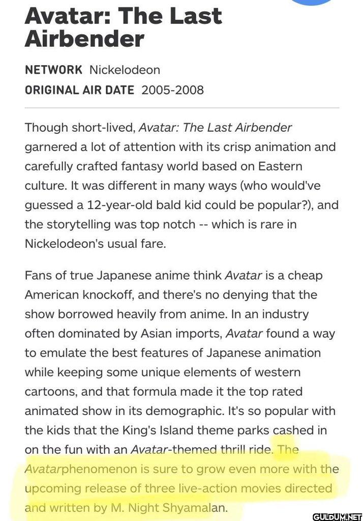 Avatar: The Last Airbender...