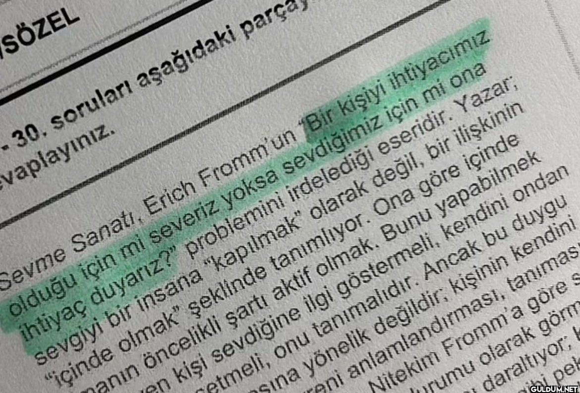 SÖZEL - 30. soruları...